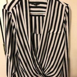 Black and White Blouse